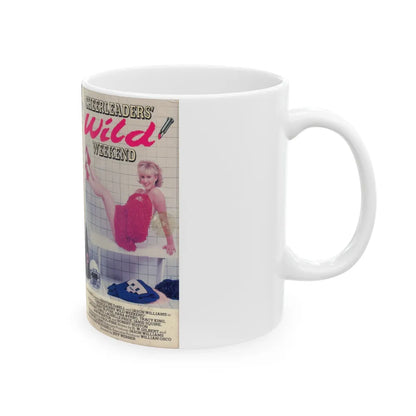 CHEERLEADERS WILD WEEKEND (VHS COVER) - White Coffee Mug-Go Mug Yourself