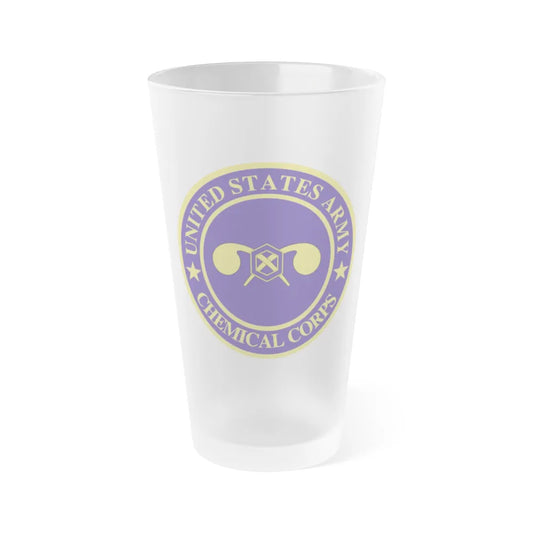 Chemical Corps (U.S. Army) Frosted Pint Glass 16oz-Go Mug Yourself