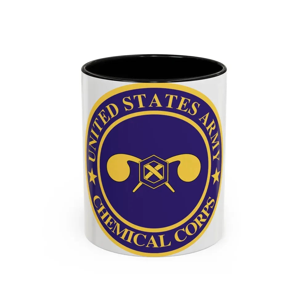 Chemical Corps (U.S. Army) Accent Coffee Mug 11oz Black - Go Mug Yourself