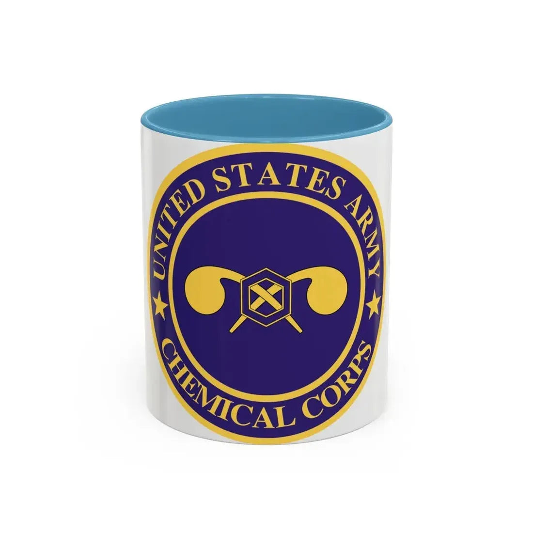 Chemical Corps (U.S. Army) Accent Coffee Mug 11oz Light Blue - Go Mug Yourself