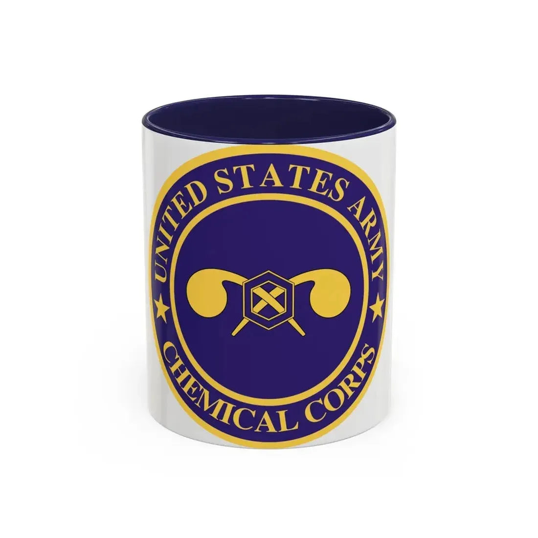 Chemical Corps (U.S. Army) Accent Coffee Mug 11oz Navy - Go Mug Yourself
