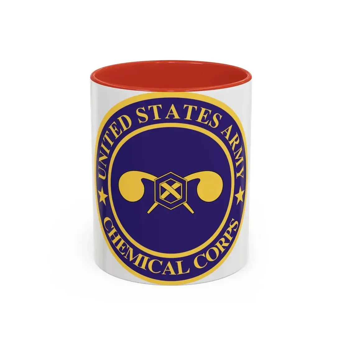 Chemical Corps (U.S. Army) Accent Coffee Mug 11oz Red - Go Mug Yourself