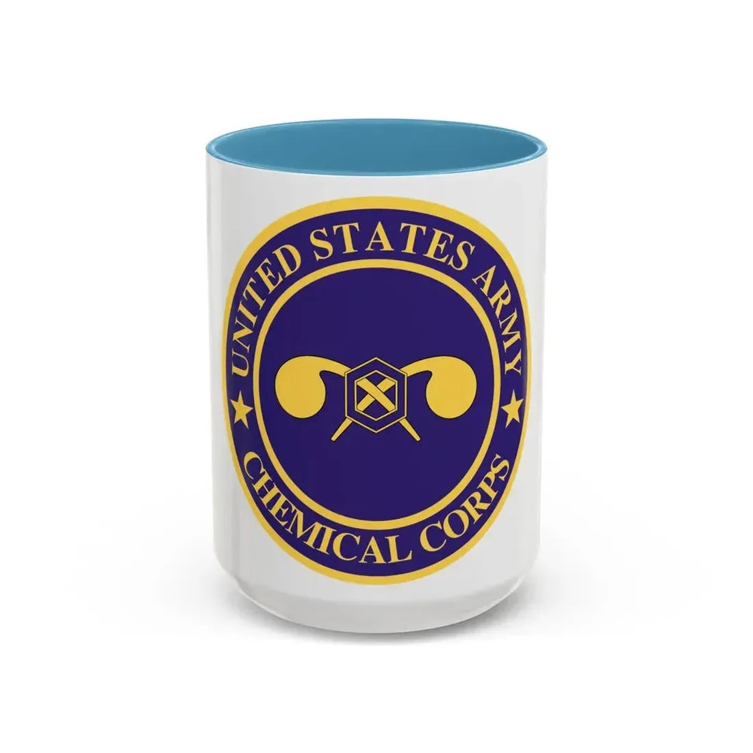 Chemical Corps (U.S. Army) Accent Coffee Mug 15oz Light Blue - Go Mug Yourself