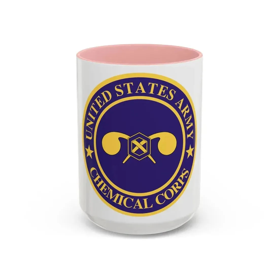 Chemical Corps (U.S. Army) Accent Coffee Mug 15oz Pink - Go Mug Yourself