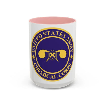 Chemical Corps (U.S. Army) Accent Coffee Mug 15oz Pink - Go Mug Yourself