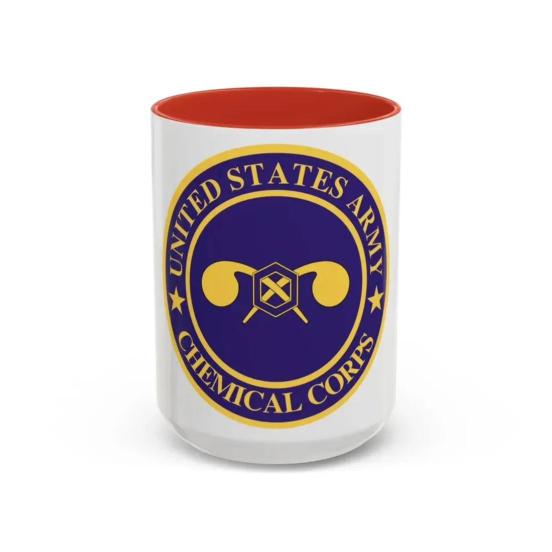 Chemical Corps (U.S. Army) Accent Coffee Mug 15oz Red - Go Mug Yourself