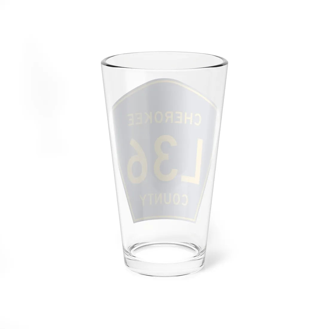 Cherokee County Route L36 IA (Iowa) (Road Sign) Pint Glass 16oz - Go Mug Yourself