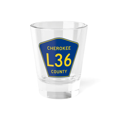 Cherokee County Route L36 IA (Iowa) (Road Sign) Shot Glass 1.5oz 1.5oz - Go Mug Yourself