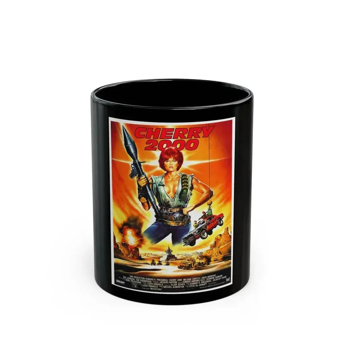 CHERRY 2000 1987 Movie Poster - Black Coffee Mug 11oz - Go Mug Yourself