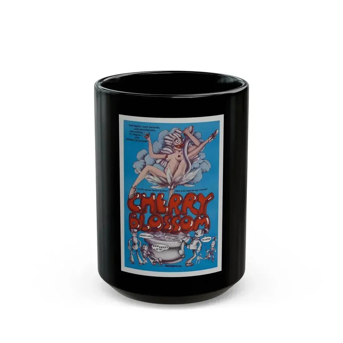 CHERRY BLOSSOM 1971 Movie Poster - Black Coffee Mug 15oz - Go Mug Yourself