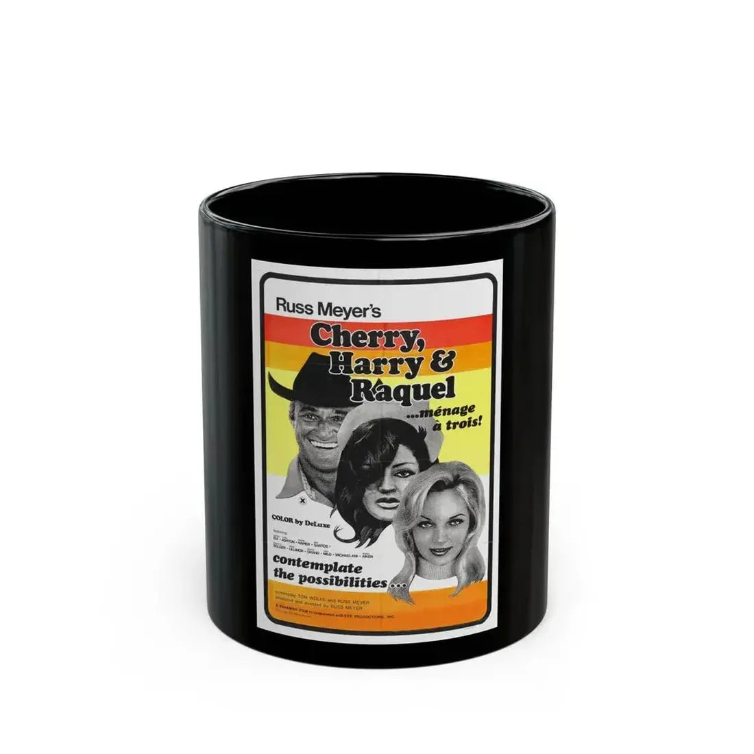 CHERRY, HARRY & RAQUEL 1969 Movie Poster - Black Coffee Mug 11oz - Go Mug Yourself