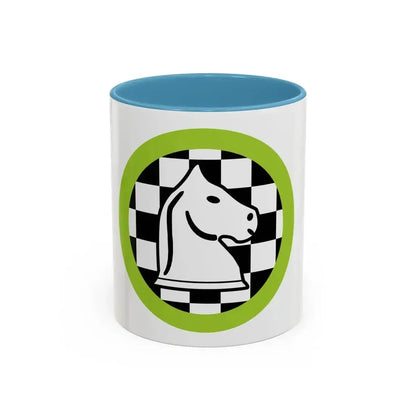 Chess (Boy Scout Merit Badge) Accent Coffee Mug 11oz Light Blue - Go Mug Yourself