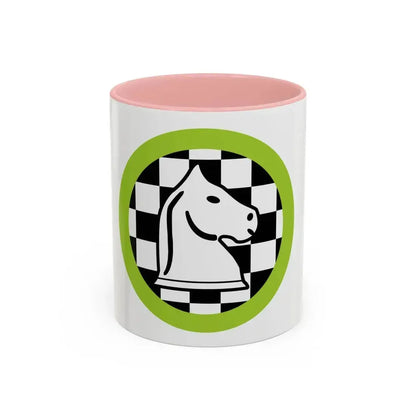 Chess (Boy Scout Merit Badge) Accent Coffee Mug 11oz Pink - Go Mug Yourself