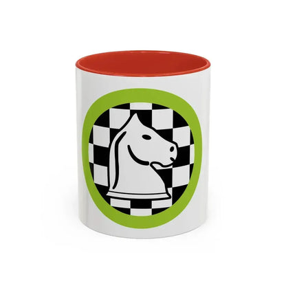 Chess (Boy Scout Merit Badge) Accent Coffee Mug 11oz Red - Go Mug Yourself