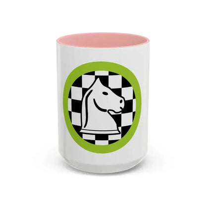 Chess (Boy Scout Merit Badge) Accent Coffee Mug 15oz Pink - Go Mug Yourself
