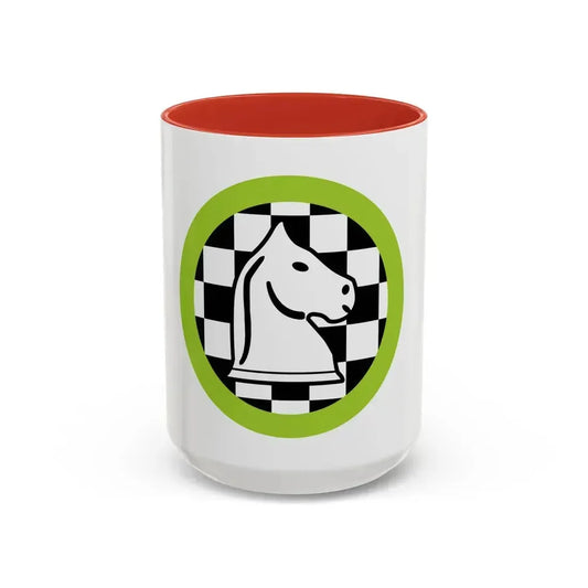Chess (Boy Scout Merit Badge) Accent Coffee Mug 15oz Red - Go Mug Yourself