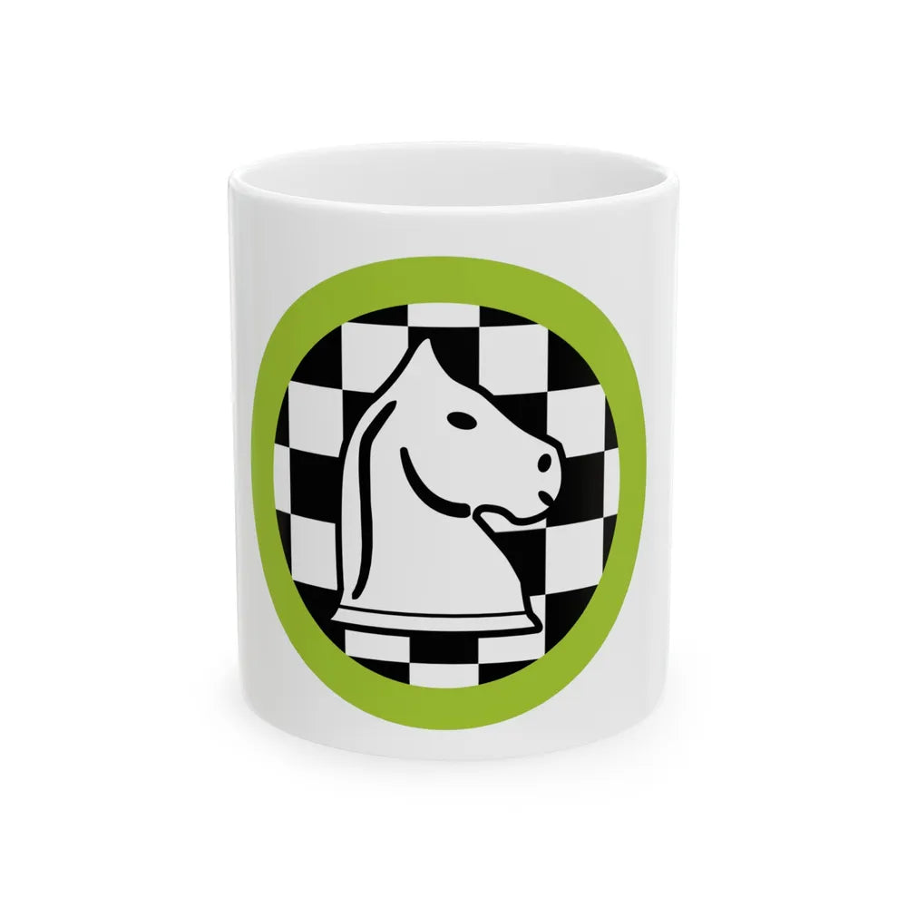 Chess (Boy Scout Merit Badge) White Coffee Mug-11oz-Go Mug Yourself