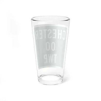 Chester Township Morrow County Ohio route shield template (Ohio) (Road Sign) Pint Glass 16oz - Go Mug Yourself