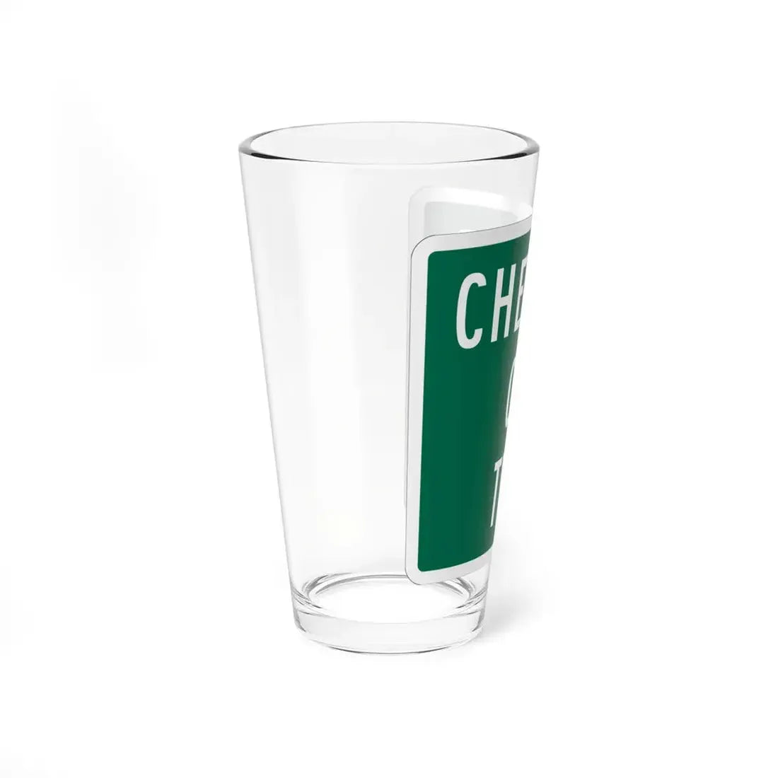 Chester Township Morrow County Ohio route shield template (Ohio) (Road Sign) Pint Glss 16oz - Go Mug Yourself