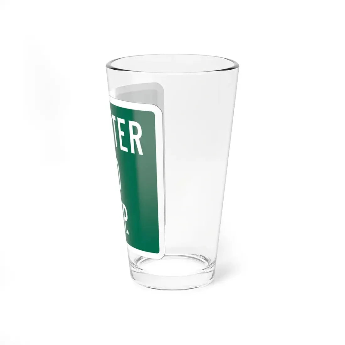 Chester Township Morrow County Ohio route shield template (Ohio) (Road Sign) Pint Glss 16oz - Go Mug Yourself