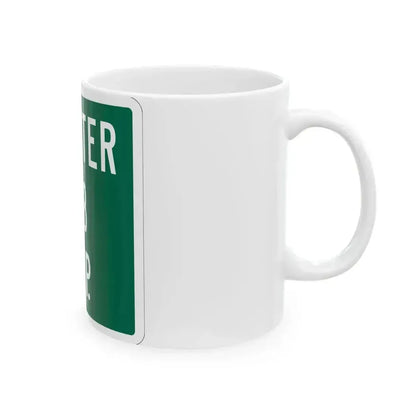 Chester Township Route 178 Morrow County Ohio (Ohio) (Road Sign) White Coffee Mug - Go Mug Yourself