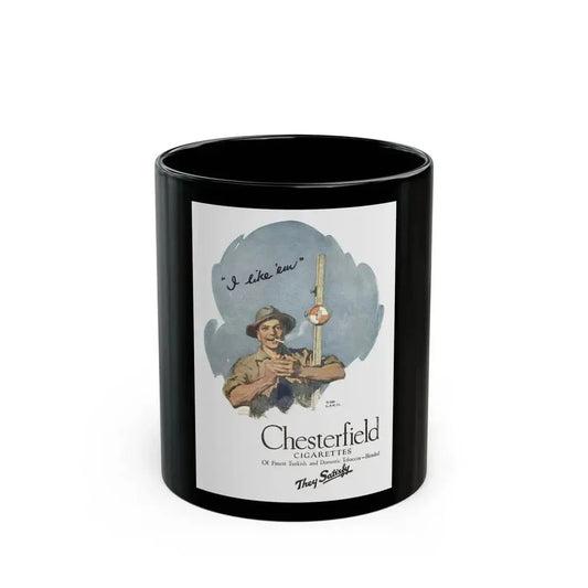 Chesterfield ad, The Popular Magazine, March 7, 1922 - Black Coffee Mug 11oz - Go Mug Yourself