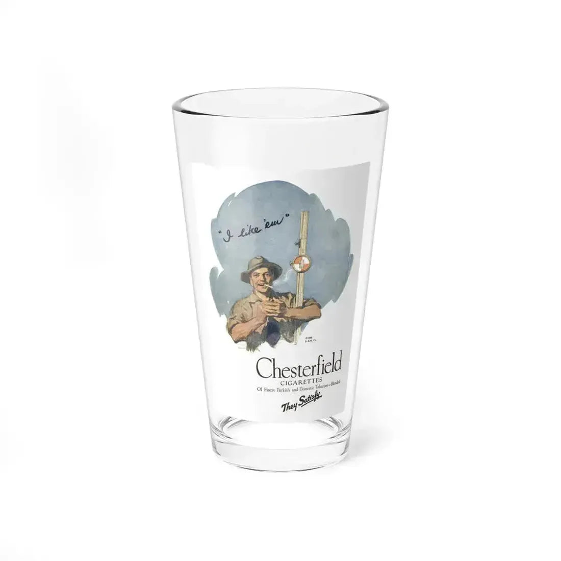 Chesterfield ad, The Popular Magazine, March 7, 1922 (Magazine Illustration) Pint Glass 16oz 16oz - Go Mug Yourself