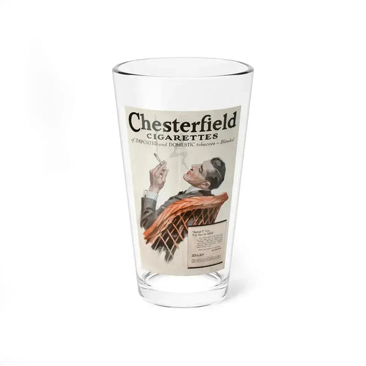 Chesterfield Cigarettes Magazine ad from Liggett & Myers Tobacco Co, 1917 (Magazine Illustration) Pint Glass 16oz 16oz - Go Mug Yourself