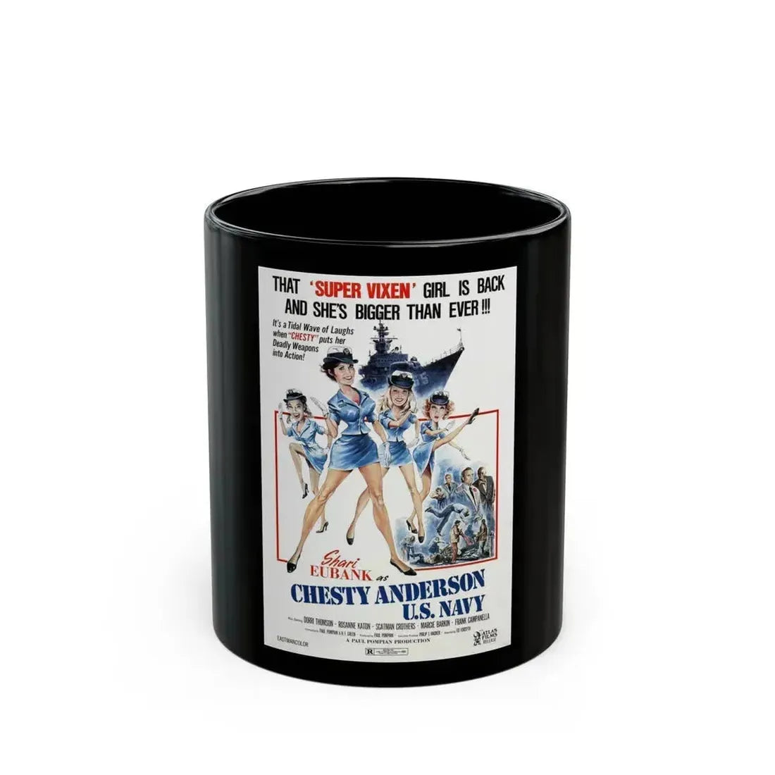 CHESTY ANDERSON, US NAVY 1976 Movie Poster - Black Coffee Mug 11oz - Go Mug Yourself