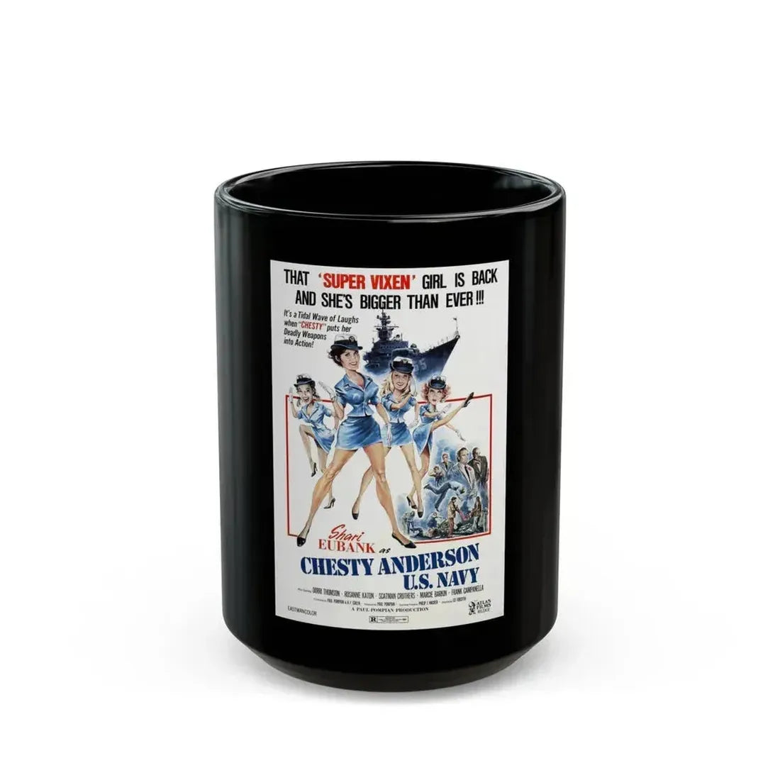 CHESTY ANDERSON, US NAVY 1976 Movie Poster - Black Coffee Mug 15oz - Go Mug Yourself