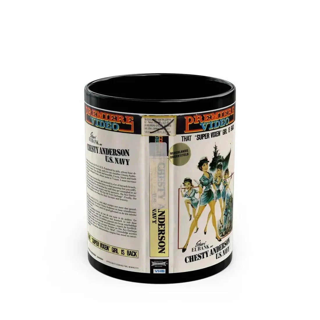 CHESTY ANDERSON US NAVY (VHS COVER) - Black Coffee Mug 11oz - Go Mug Yourself