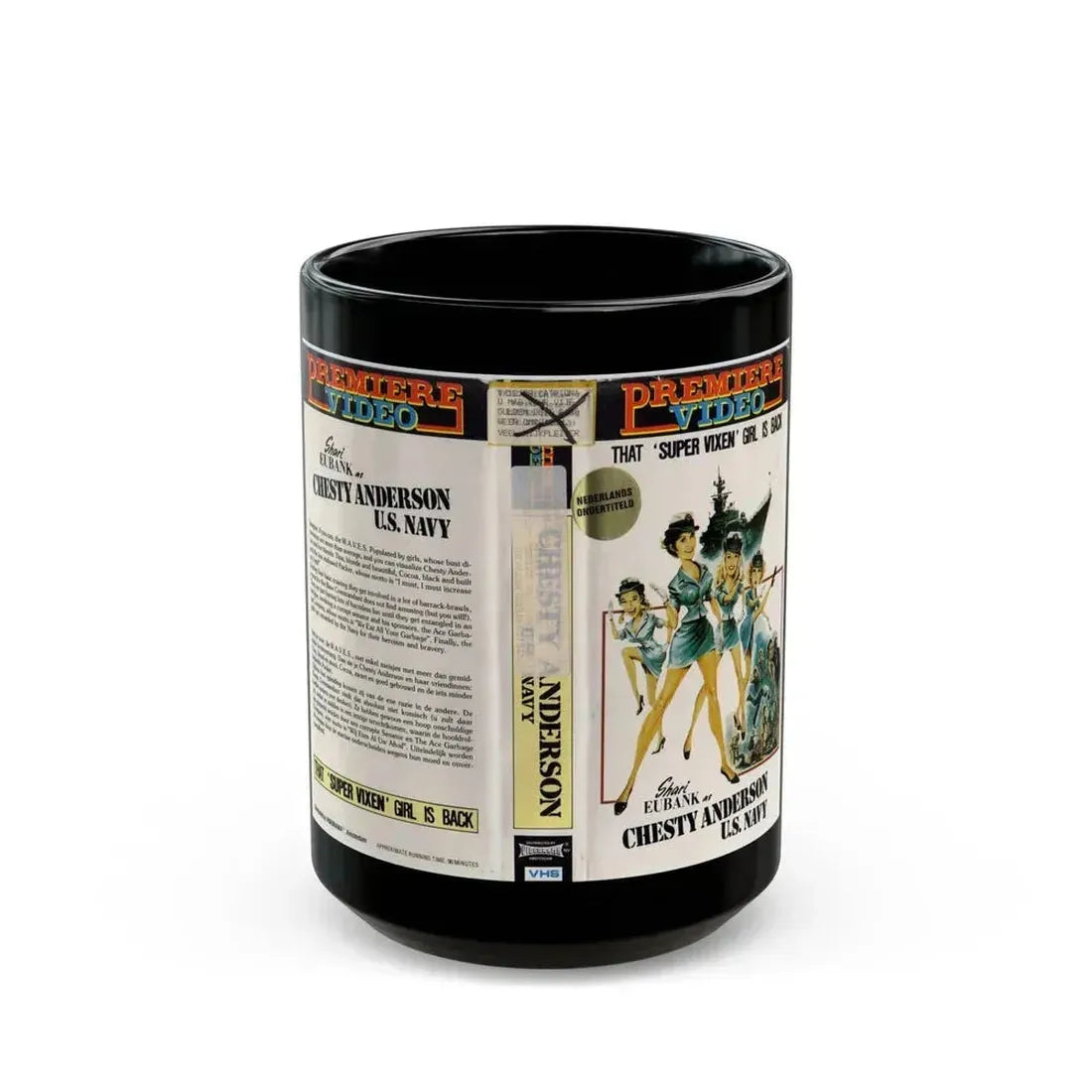 CHESTY ANDERSON US NAVY (VHS COVER) - Black Coffee Mug 15oz - Go Mug Yourself
