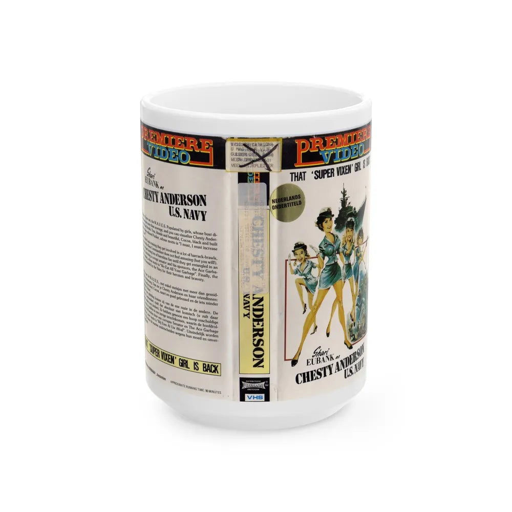 CHESTY ANDERSON US NAVY (VHS COVER) - White Coffee Mug-15oz-Go Mug Yourself