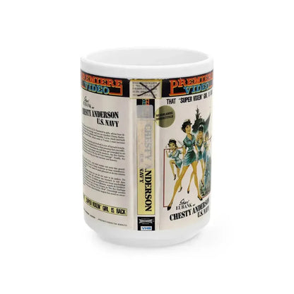 CHESTY ANDERSON US NAVY (VHS COVER) - White Coffee Mug 15oz - Go Mug Yourself