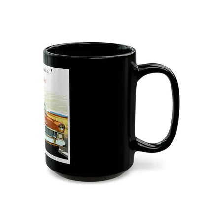 Chevrolet ad, 1956 - Black Coffee Mug - Go Mug Yourself