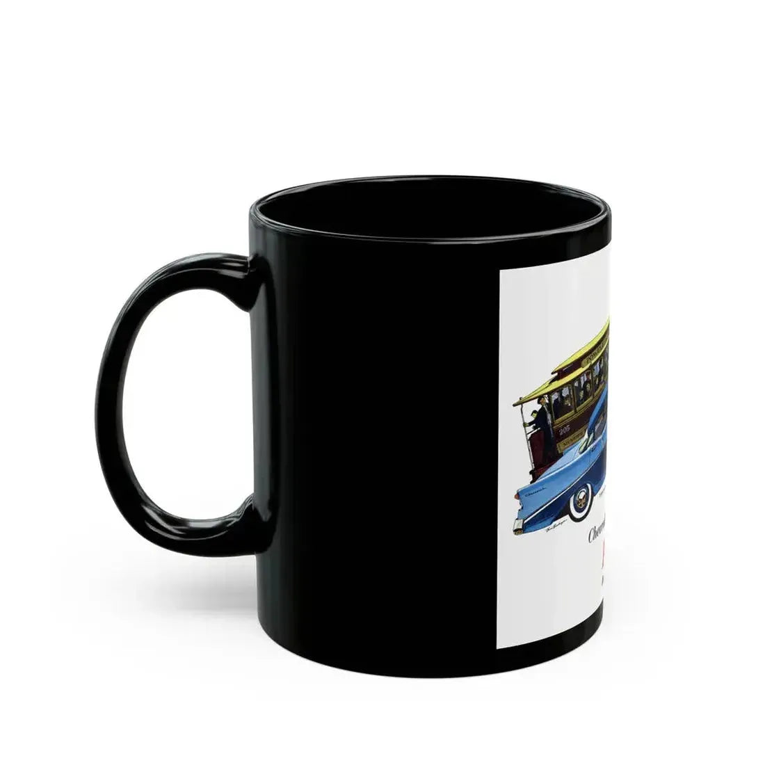 Chevrolet ad, This Week Magazine, May 6, 1956 - Black Coffee Mug - Go Mug Yourself