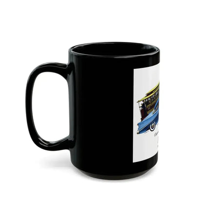 Chevrolet ad, This Week Magazine, May 6, 1956 - Black Coffee Mug - Go Mug Yourself