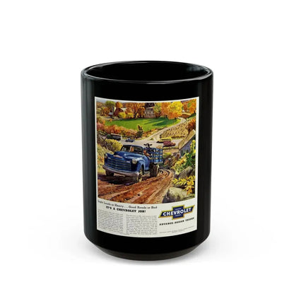 Chevrolet advance-design trucks, 1950 (1) - Black Coffee Mug 15oz - Go Mug Yourself