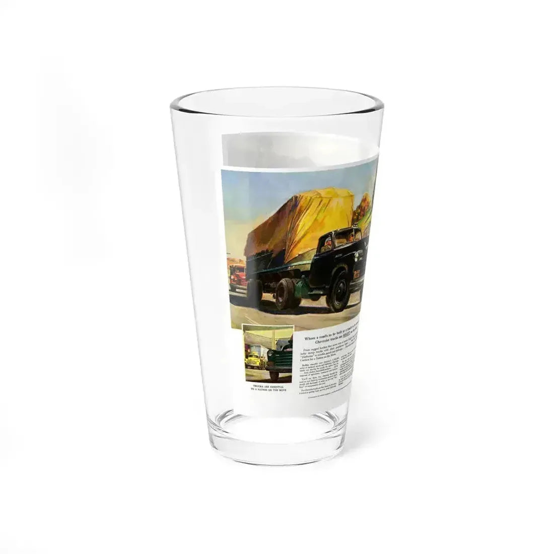Chevrolet advertisement, 1952 (2) (Magazine Illustration) Pint Glass 16oz - Go Mug Yourself