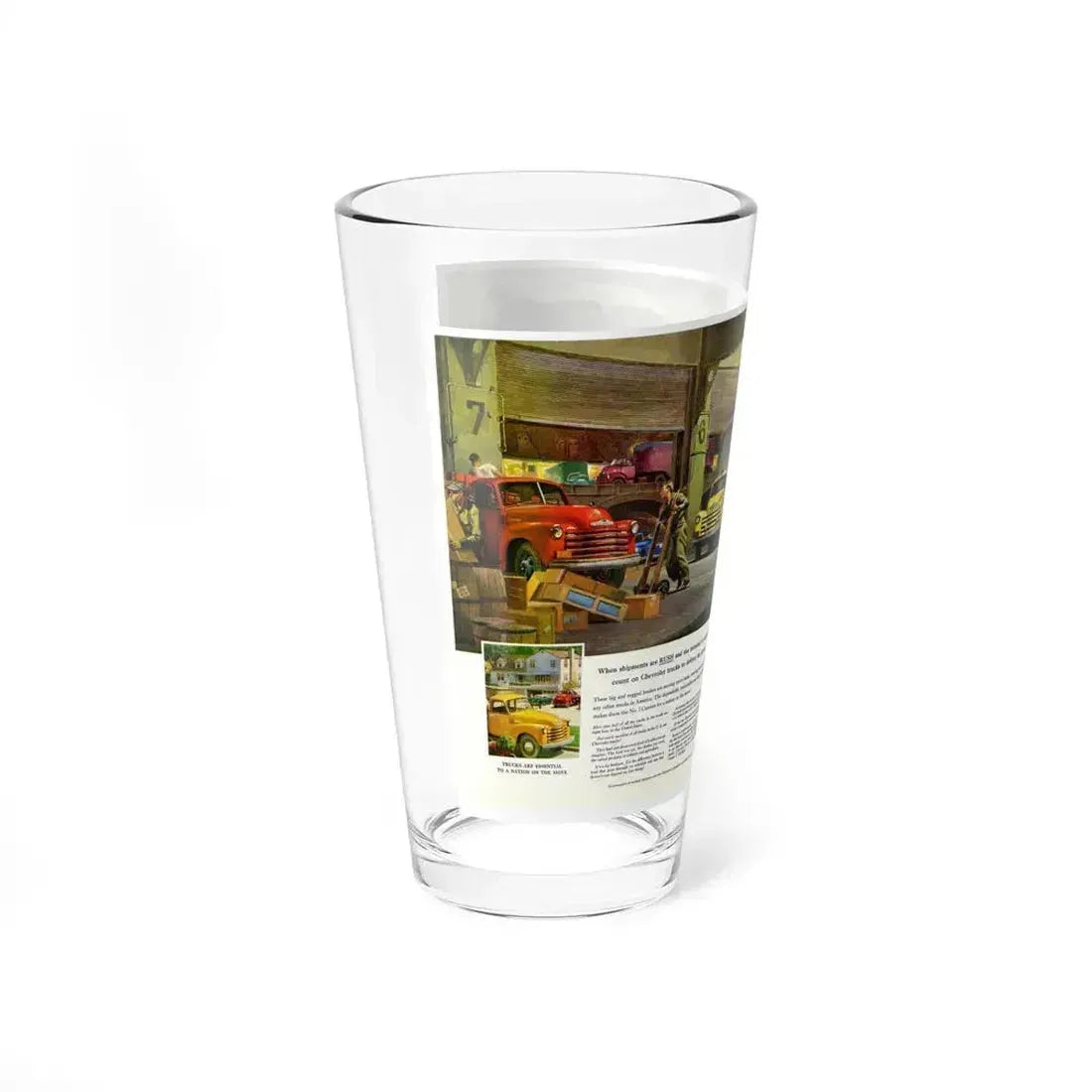 Chevrolet advertisement, 1952 (3) (Magazine Illustration) Pint Glass 16oz - Go Mug Yourself