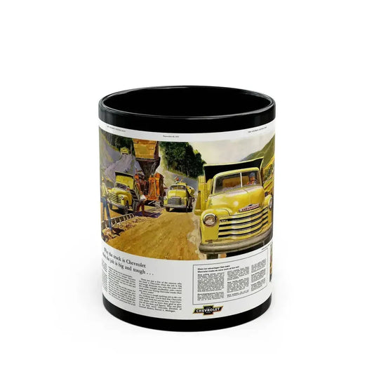 Chevrolet advertisement, 1953 - Black Coffee Mug 11oz - Go Mug Yourself