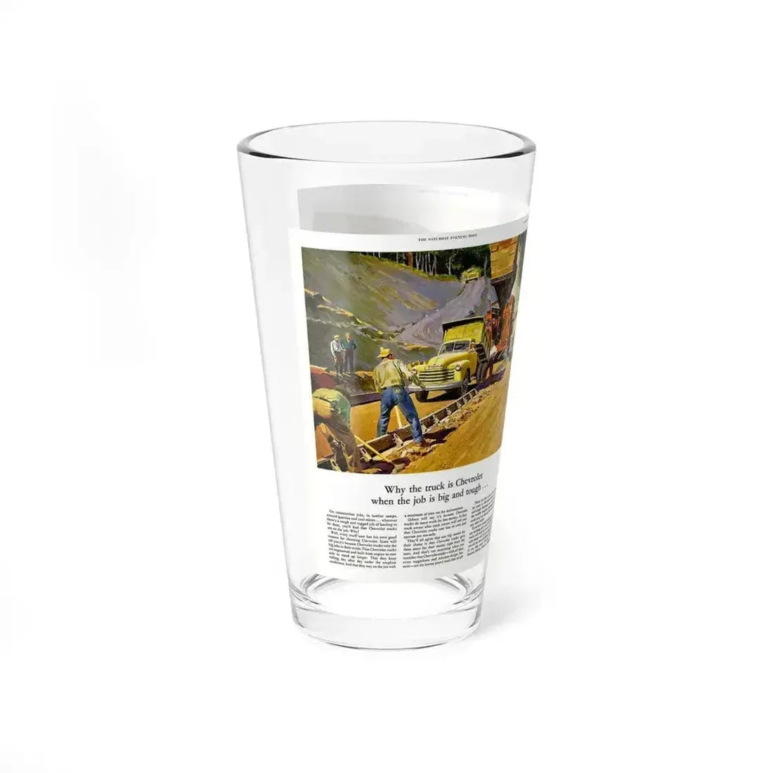 Chevrolet advertisement, 1953 (Magazine Illustration) Pint Glass 16oz - Go Mug Yourself