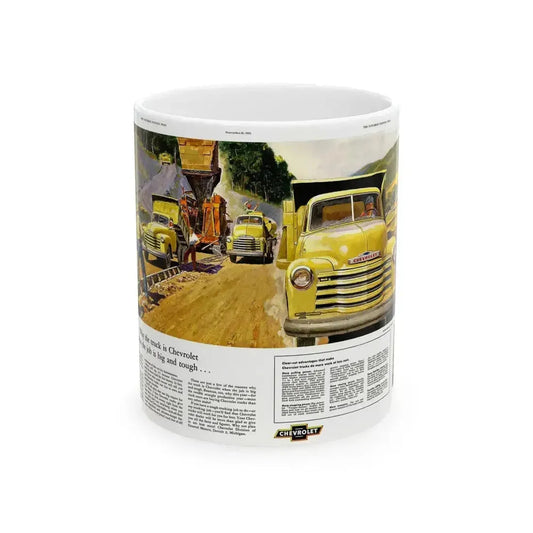 Chevrolet advertisement, 1953 - White Coffee Mug 11oz - Go Mug Yourself