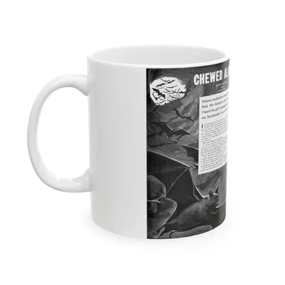 Chewed Alive by the Winged Horror, Men Today, April 1961 - White Coffee Mug - Go Mug Yourself