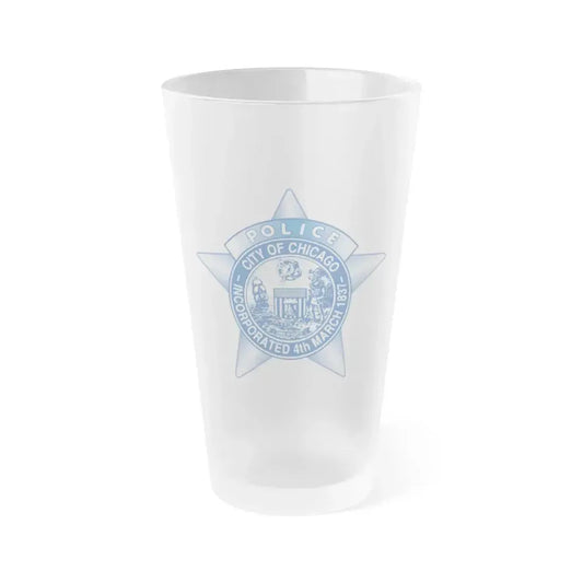 Chicago Police - Frosted Pint Glass 16oz 16oz Frosted - Go Mug Yourself
