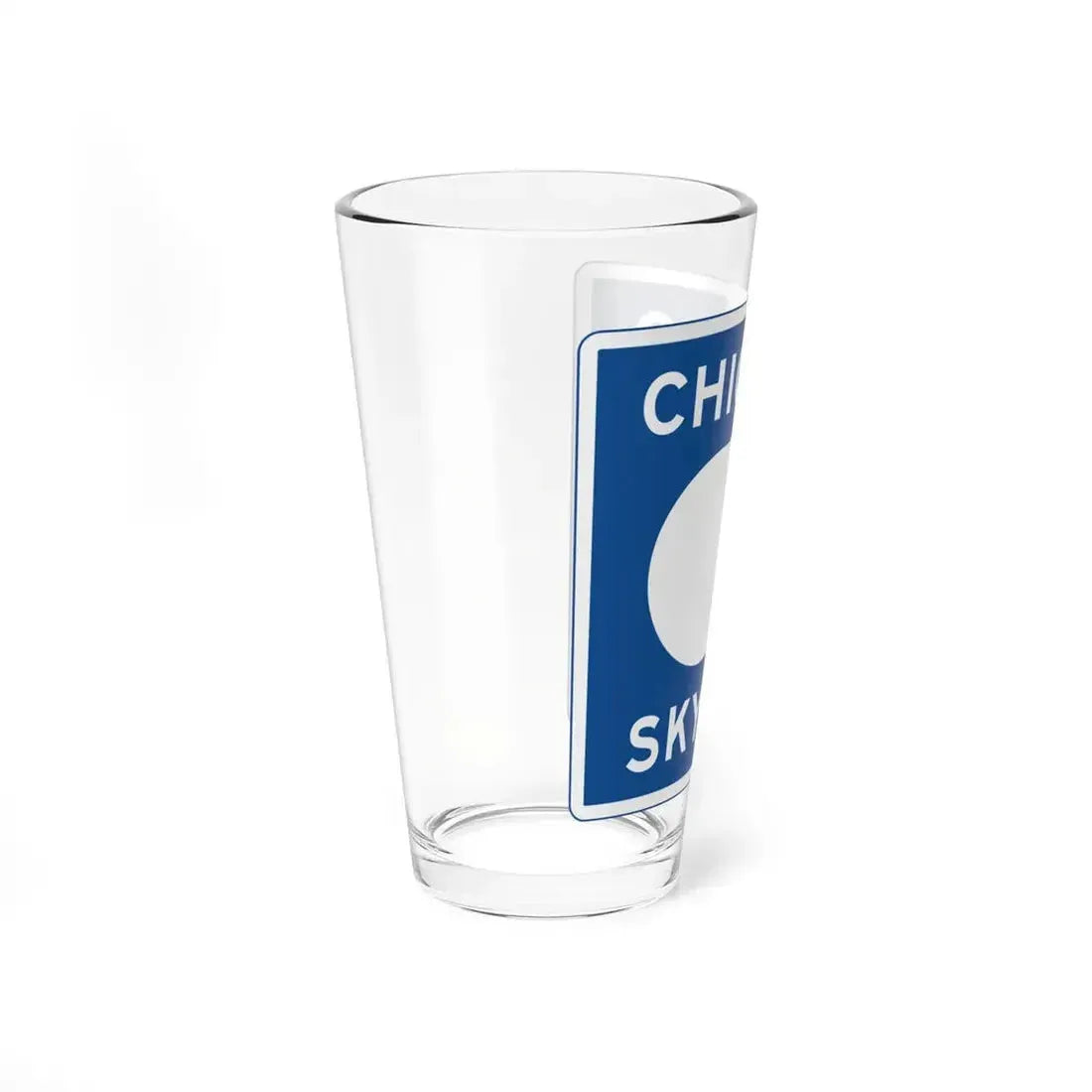 Chicago Skyway logo (Illinois) (Road Sign) Pint Glass 16oz - Go Mug Yourself