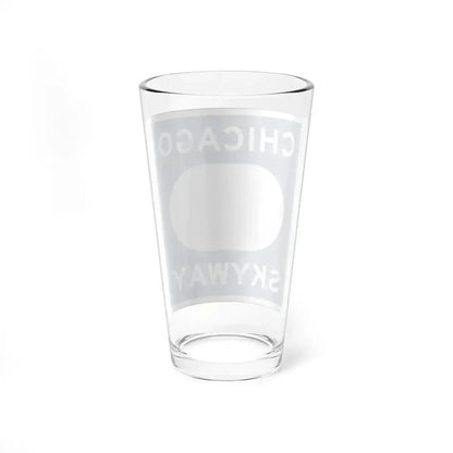 Chicago Skyway logo (Illinois) (Road Sign) Pint Glass 16oz - Go Mug Yourself