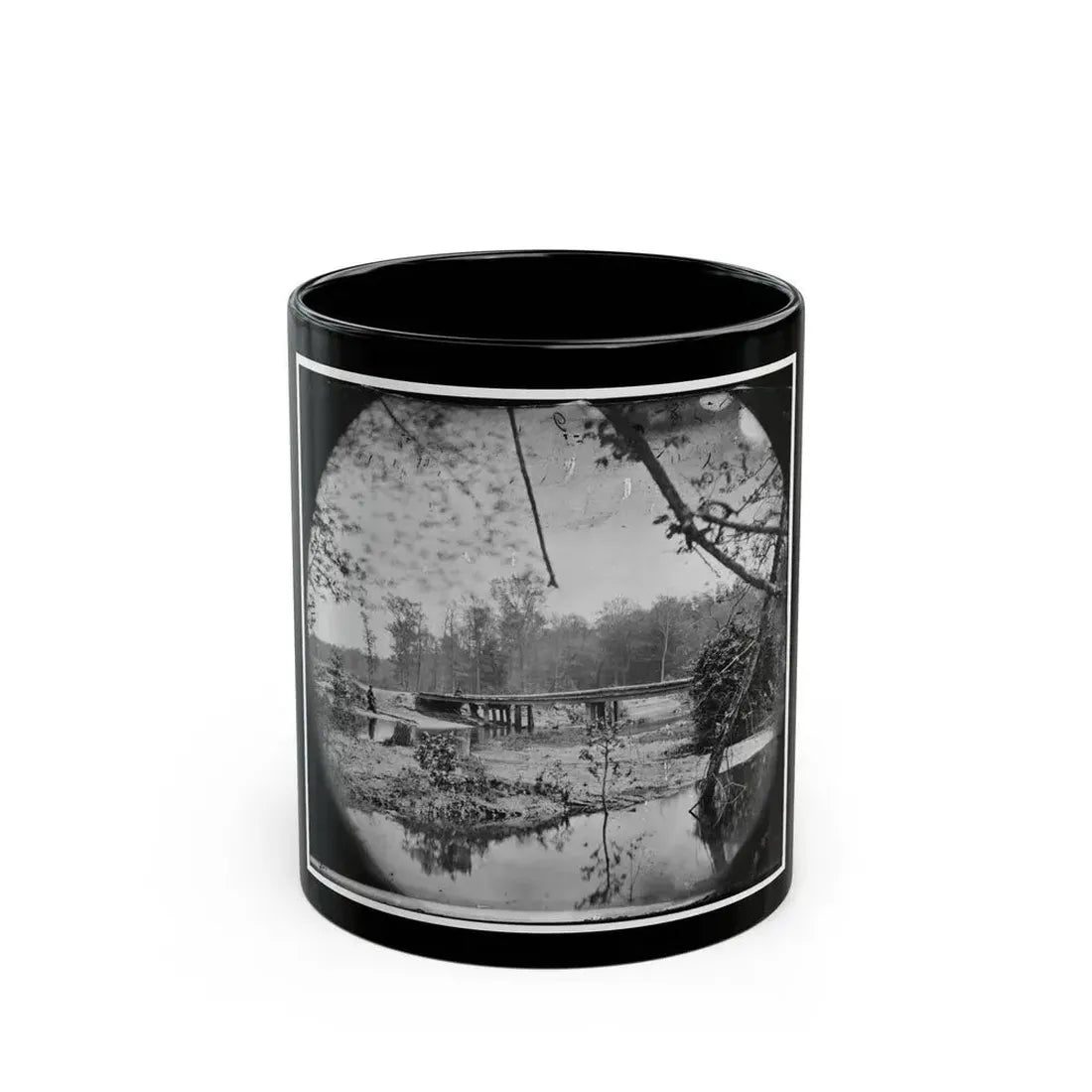 Chickahominy River, Va.  Bridge On Mechanicsville Road (U.S. Civil War) Black Coffee Mug 11oz - Go Mug Yourself
