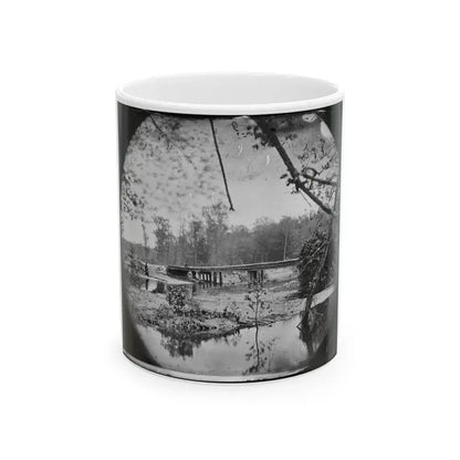Chickahominy River, Va.  Bridge On Mechanicsville Road (U.S. Civil War) White Coffee Mug 11oz - Go Mug Yourself