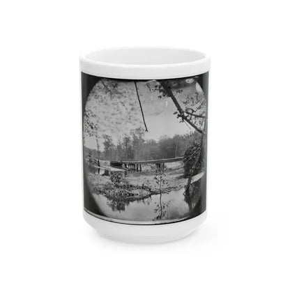 Chickahominy River, Va.  Bridge On Mechanicsville Road (U.S. Civil War) White Coffee Mug 15oz - Go Mug Yourself